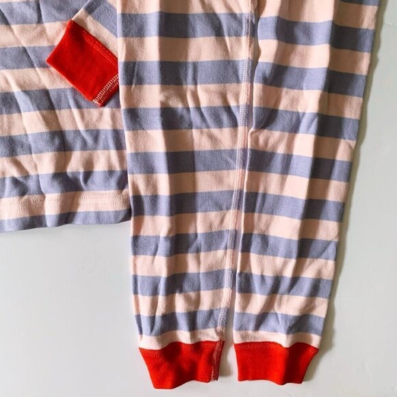 NWT Hanna Andersson Girl Long John Striped Pajama 6-7 years 120 cm - Picture 4 of 6